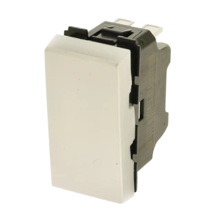 Switch insert Mosaic single module 250V~ button 6 A 2way with rocker white