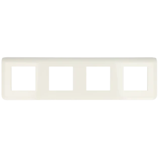 Mosaic afdekraam, wit, 4x2 mod., hor. voor gebruik met 080254