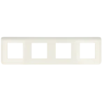 Mosaic afdekraam, wit, 4x2 mod., hor. voor gebruik met 080254