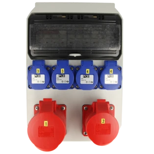 Wandverteiler Anif4 UTE, 2x CEE 16/32A, 4x Steckdosen, 4x LS