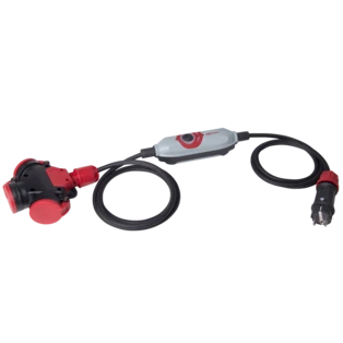 Sicherheitsleitung mit 3-Wege Kupplung und Personenschutzschalter PRCD-S+