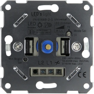 Universal LED dimmer for switch programmes
