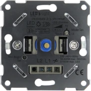 Universal LED dimmer for switch programmes