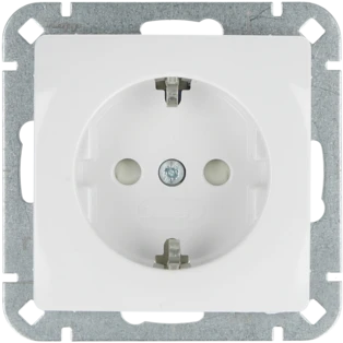 Schutzkontakt-Steckdose mit erh&ouml;htem Ber&uuml;hrungsschutz