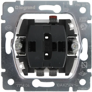 Interruttore a bilanciere Legrand universale invertitore 1 polo, illuminabile