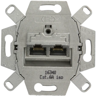 Cat. 6a Netzwerk-Steckdose 2-fach