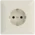 Jung earthed socket, full plate AS 500, white, AS520