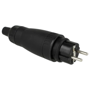 Safety plug solid rubber, 16A 250V~ 