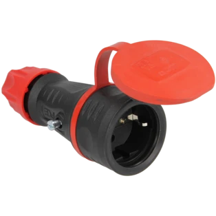 Top Taurus Schuko coupling solid rubber with lid, rubber insert