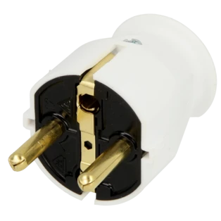 Grounding-type plug made of plastic up to 3 x 1.5 mm&sup2;