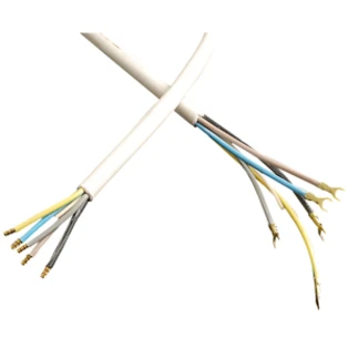 Cooker connection cable with forked cable lug