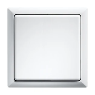 Funktaster reinwei&szlig; gl&auml;nzend mit Wippe und Doppelwippe