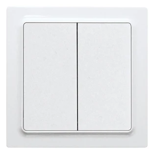 Bouton-poussoir blanc pur brillant avec bascule double