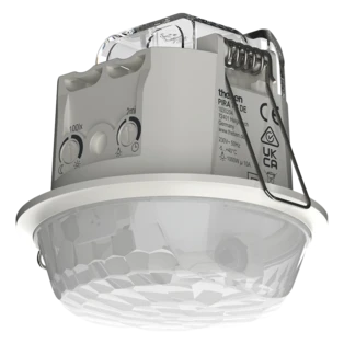 Recessed motion detector for long rooms