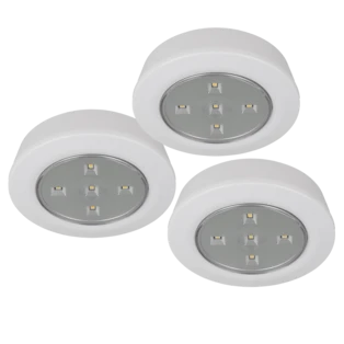 LED under-cabinet light set with battery operation
