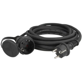 Schuko-type extension cable 5 m with lid