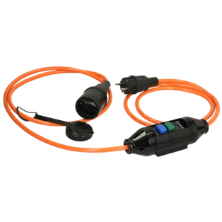 Schutzkontaktverl&auml;ngerung mit PRCD Schutzschalter 250 V