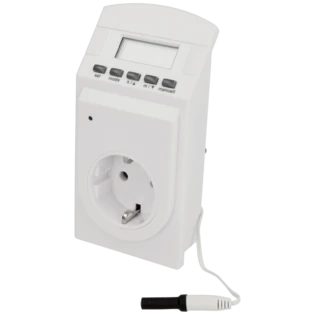 Thermostat timer for Schuko socket outlets 250 V white