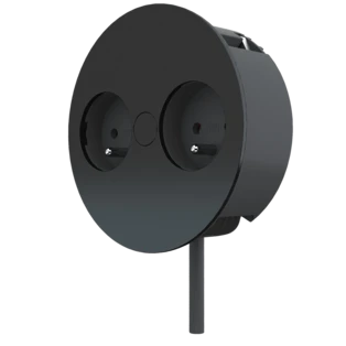 Power strip TWIST 2 x UTE black