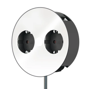 Power strip TWIST 2 x Schuko white