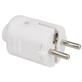 Schutzkontakt-Montagestecker wei&szlig;