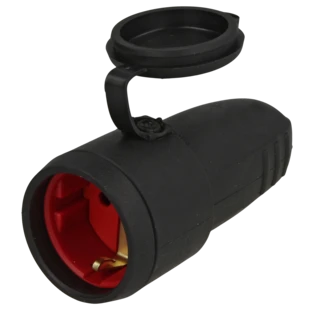 Rubber connector with lid black
