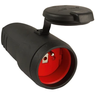 Rubber coupling with lid UTE black