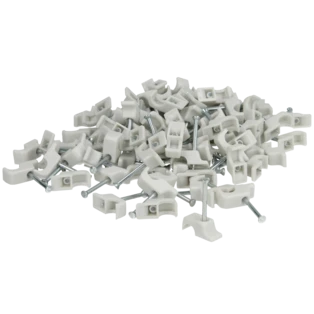 Spijkerclips met stalen spijker van 40 mm voor &Oslash; 10 - 14 mm kabels