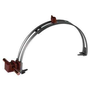 Dakleidinghouder verstelbaar RVS met DEHNsnap H 16 mm, K-bruin, rond 8 mm