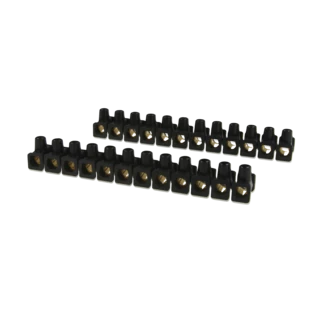Bornes de raccordement 12 p&ocirc;les noir 2,5 mm&sup2;