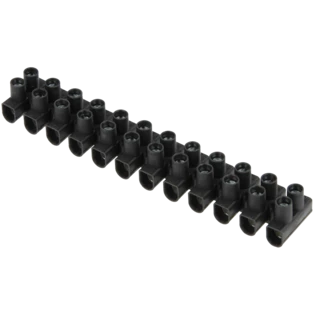 Terminal strips 12-pole black max. cross-section 6 mm&sup2;
