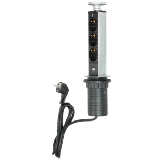 Built-in socket tower