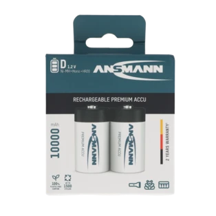 NiMh battery Mono D HR20 type 10,000 mAh