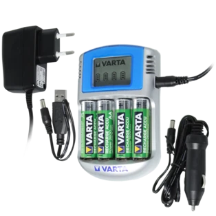 LCD charger incl. 4 x rechargeable battery AA 2,600 mAh