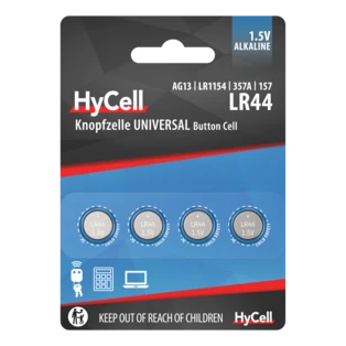Alkaline Knopfzellen LR44/LR1154/AG13