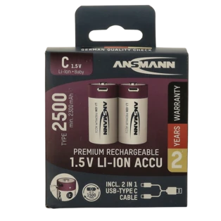 Rechargeable Li-ion battery type C Baby with USB-C port