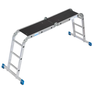 Aluminium jointed universal  ladder 4 x 3 rungs with multiboard