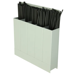 Heat shrink tubing  ends with wall bracket