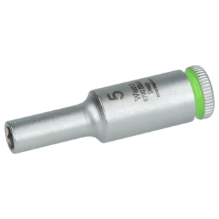 Long socket 1/4" drive, size 5