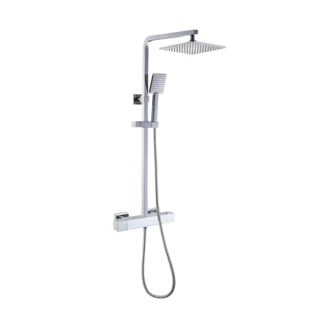 Shower system Square with head and hand shower