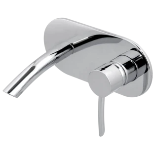 Miscelatore lavabo murale Suna da incasso cromato