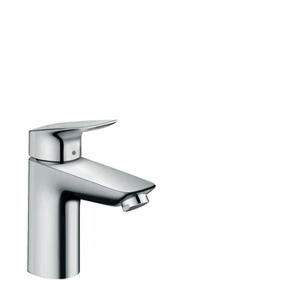Logis 100 single-lever basin mixer with push-open waste