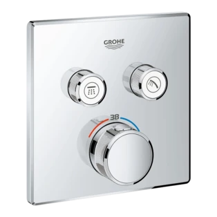 Grohtherm SmartControl Thermostat with 2 shut-off valves square