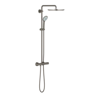 Douchesysteem met thermostaatkraan hard geborsteld grafiet Euphoria System 310