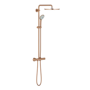 Sistema doccia con miscelatore termostatico warm sunset spazzolato Euphoria System 310