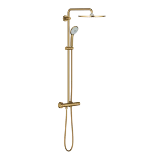 Duschsystem mit Thermostatbatterie cool sunrise geb&uuml;rstet Euphoria System 310