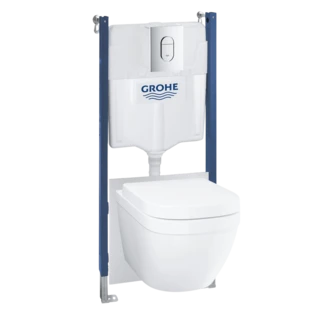 WC-Set  5 in 1 Solido Compact with Euro Ceramic wall-hung WC