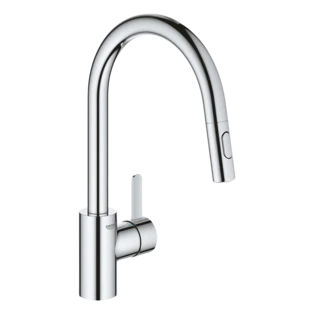 Single-lever sink mixer with rinsing spray