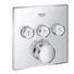 Grohtherm SmartControl Thermostat with 3 shut-off valves chrome square