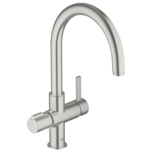 Red Duo miscelatore lavello monocomando esecuzione supersteel Svizzera